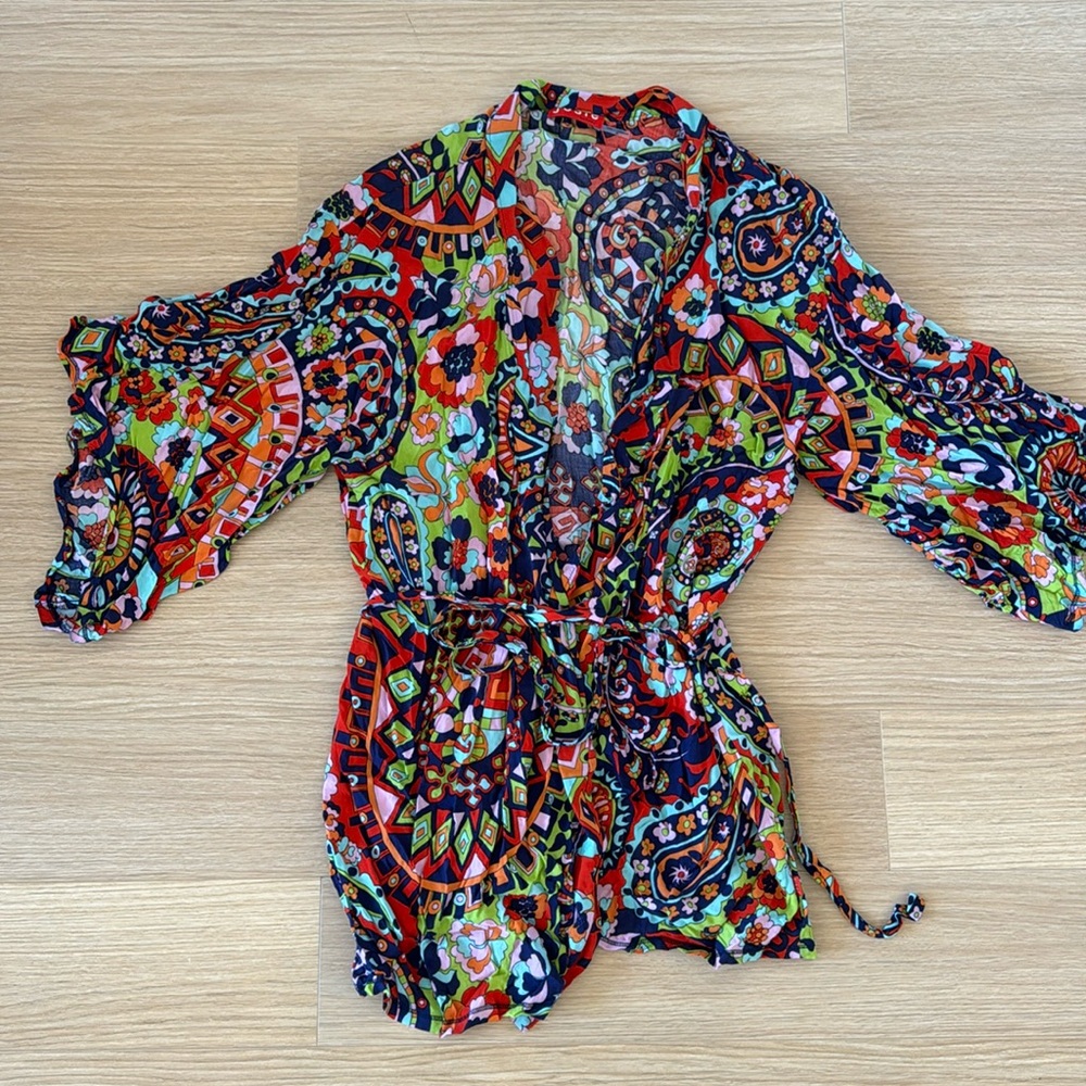 Bright printed robe
